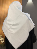 روسری تکرنگ نخ ژاکارد سایز ۱۴۰ دور ریش _ کد۱۹۲