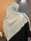روسری تکرنگ نخ ژاکارد سایز ۱۴۰ دور ریش _ کد۱۹۲