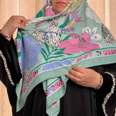 روسری ابریشم ژاکارد هایکوالیتی وارداتی-کد۲۵۹