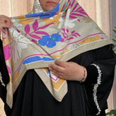 روسری ابریشم ژاکارد هایکوالیتی وارداتی-کد۲۵۹