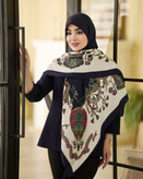 روسری سیا اسکارف قواره ۱۴۰ اقتصادی کد ۳۶۳