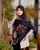 روسری سیا اسکارف قواره ۱۴۰ اقتصادی کد ۳۶۳