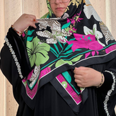روسری ابریشم ژاکارد هایکوالیتی وارداتی-کد۲۵۹